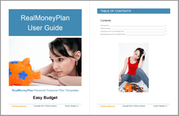RealMoneyPlan Free Easy Budget Plan User Guide